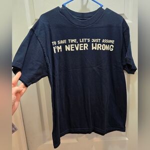 Men's Navy Graphic Tee - Short Sleeve, L